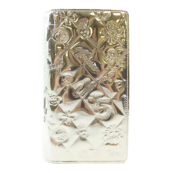 CHANEL CC GHW Long Wallet Calfskin Leather Gold