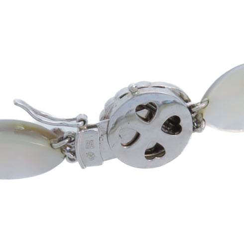 TASAKI Mabe Pearl Necklace and Earrings 2piece set 18K White Gold Pearl White