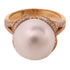 JEWELRY Pearl Diamond Ring 18K Pink Gold US#9.5