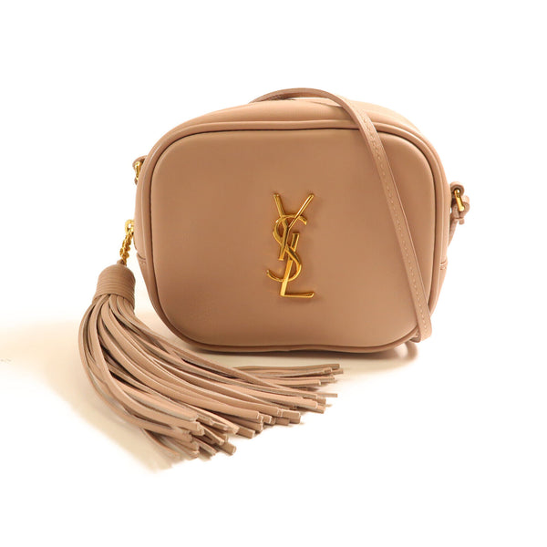 SAINT LAURENT YSL Shoulder Bag Calfskin Leather Pink