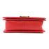CHANEL GHW Boy Chanel 25cm Chain Shoulder Bag Calfskin Leather Red