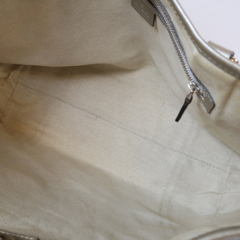 GUCCI GG SHW Tote Bag 197953 Canvas Silver Color