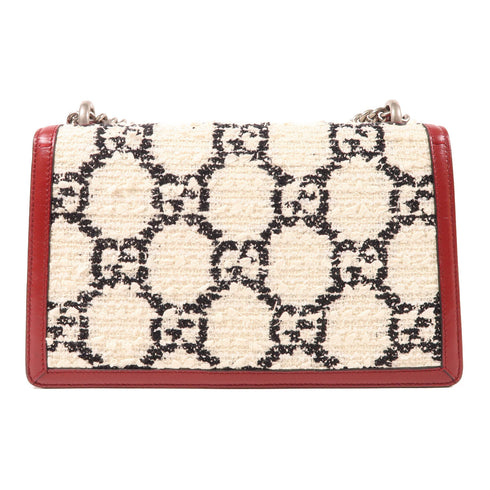 GUCCI GG SHW Dionysus Chain Shoulder Bag 400249 Tweed/Calfskin Leather