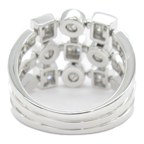 BVLGARI Lucia Diamond Ring 18KWG White Gold Used US#7.5 BVLGARI#55
