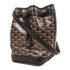 GOYARD SHW Petit Flot Bucket Shoulder Bag Coated Canvas Black Brown