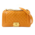 CHANEL CC GHW Boy Chanel Chain Shoulder Handbag A67086 Lambskin Leather Orange