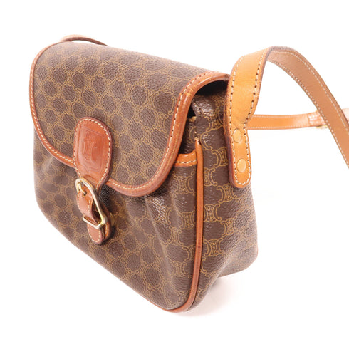 CELINE Shoulder Bag Coated Canvas Brown