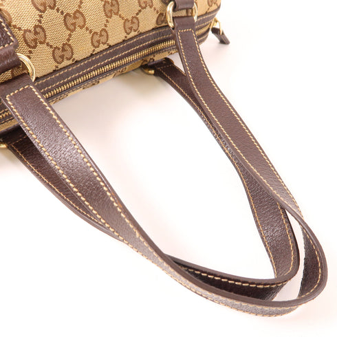 GUCCI GHW Shoulder Bag 152457 GG Canvas Leather