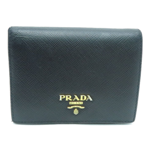 Prada Wallet Saffiano Leather Black 5942 TEST