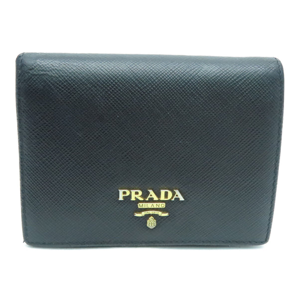 Prada Wallet Saffiano Leather Black 5942 TEST