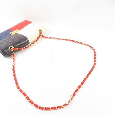 CHANEL CC GHW Chain Shoulder Bag Lambskin Leather Red/White/Black/Navy