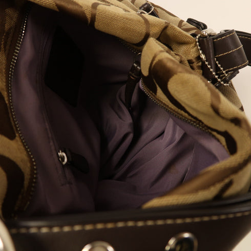 COACH GHW Shoulder Bag K1176-F15067 Canvas Brown