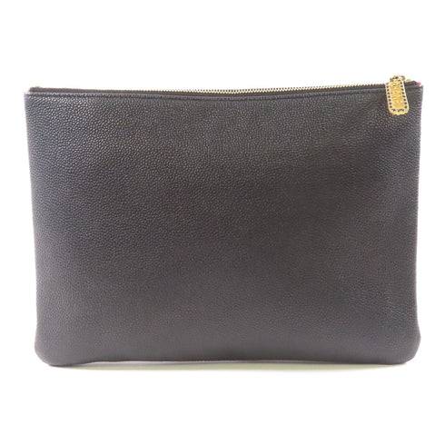 CHANEL CC GHW Pouch Calfskin Leather