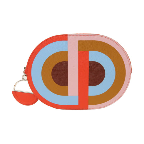 HERMES PHW In-The-Loop To Go Pouch Clutch Bag Epsom Leather Red Multicolor