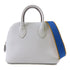 HERMES PHW Mini Bolide 2way Shoulder Bag Chevre Leather Blue Brume