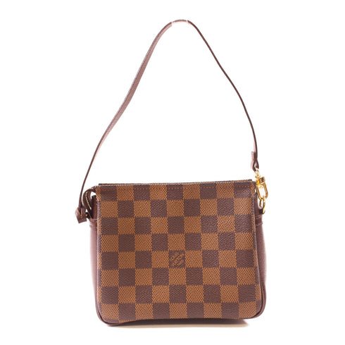 LOUIS VUITTON LV GHW Trousse Makeup Accessory Pouch Handbag N51982 Damier Brown v1