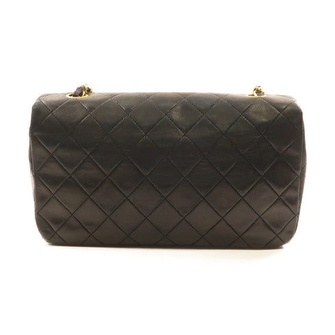 CHANEL CC GHW Chain Shoulder Bag Lambskin Leather Black v2