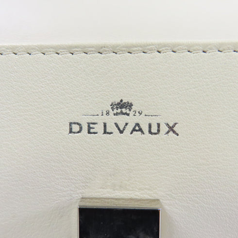 Delvaux SHW Tempete 2way Shoulder Bag Lambskin Leather White