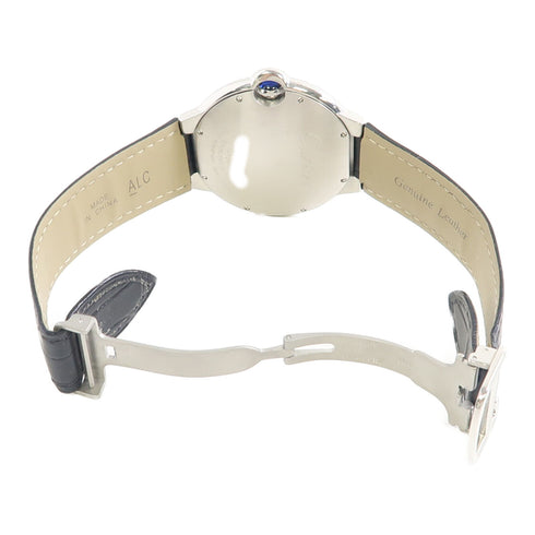 CARTIER Ballon Bleu Automatic Watch W69012Z4 Stainless Steel/Leather Silver