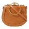 Chloe GHW Nile Shoulder Bag Calfskin Leather Brown