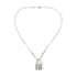Christian Dior CD SHW Lock Necklace Metal Silver