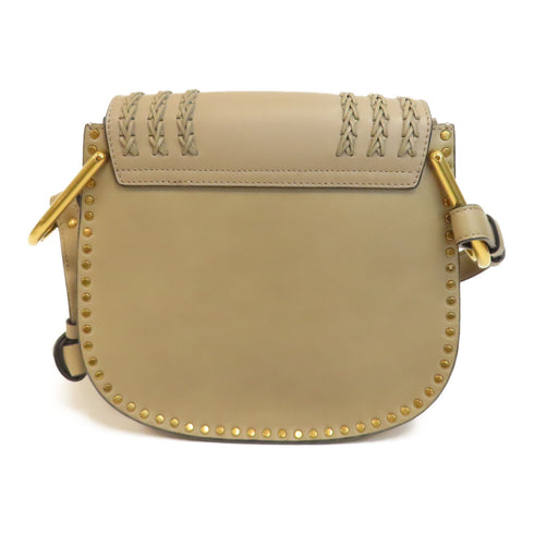 Chloe GHW Hudson Leather Crossbody Bag Shoulder Calfskin Leather Beige