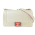 CHANEL CC GHW Chanel Boy Chain Shoulder Calfskin Leather Beige