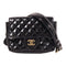 CHANEL CC GHW Chain Shoulder Bag Patent Leather Black