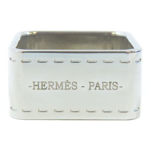 HERMES Scarf Ring Metal Silver