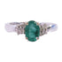 FINE JEWELRY 0.49ct Tourmaline Diamond Ring US#4.75 18K White Gold