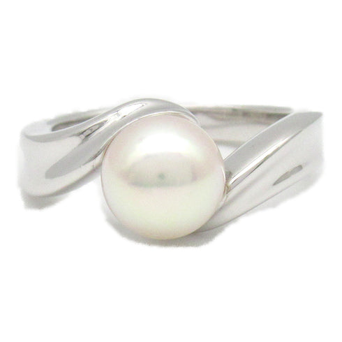 MIKIMOTO Pearl Ring 18K White Gold US#5.5/JP#10.5