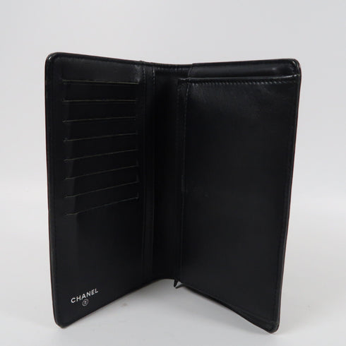 CHANEL CC SHW Long Wallet Patent Leather Black v1