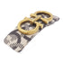 SALVATORE FERRAGAMO Hairpin Metal/Canvas Brown