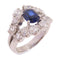 FINE JEWELRY 1.79ct Sapphire 2.50ct Diamond Ring PT900 Platinum US#7.5