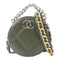 CHANEL Quilted CC Round Clutch 19 2way Chain Shoulder Bag AP0945 Lambskin Green