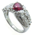 FINE JEWELRY 1.13ct Ruby 0.79ct Diamond Ring PT900 Platinum US#6