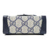 GUCCI GG SHW Horsebit 1955 Shoulder Bag 625615 Coated Canvas Navy/Beige