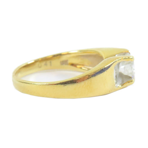 FINE JEWELRY 0.41ct Diamond Ring 18K Yellow Gold US#4.75
