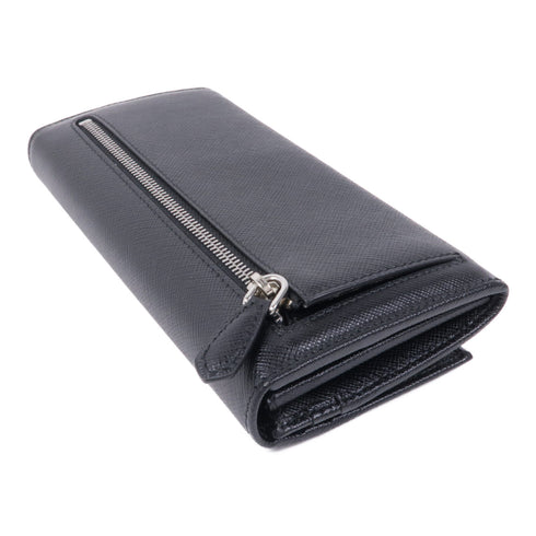 PRADA SHW Long Wallet 1MH132 Saffiano Leather Black