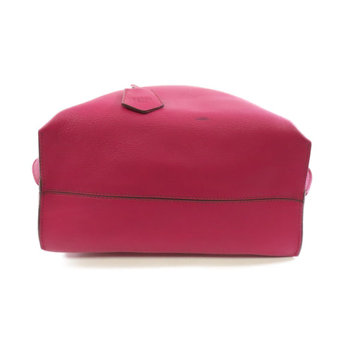 FENDI Tote Bag Calfskin Leather Red