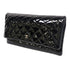 CHANEL Quilted CC SHW Clutch Bag Pouch Patent Leather Black