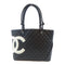 CHANEL Quilted CC SHW Cambon Tote Bag Shoulder Handbag Calfskin Leather Black