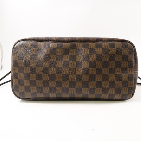LOUIS VUITTON LV GHW Neverfull MM Shoulder Tote Bag N51105 Damier Ebene Brown