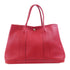 HERMES PHW Garden Party 36 Handbag Negonda Leather Rouge Red