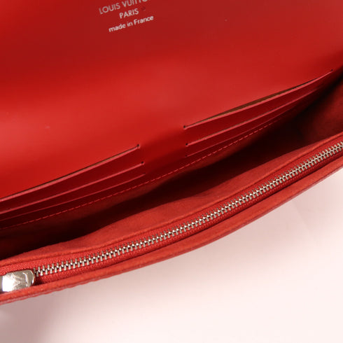 LOUIS VUITTON LV SHW Sevigne Clutch Shoulder Bag Epi Red