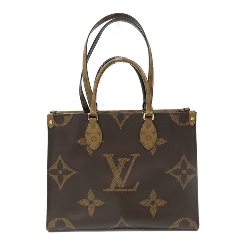 LOUIS VUITTON LV GHW On The Go MM 2 Way Bag Handbag M45321 Monogram Brown