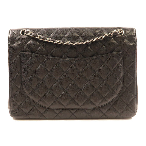 CHANEL CC SHW Maxi Classic Chain Shoulder Bag A58601 Calfskin Leather Black