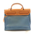 HERMES PHW Herbag PM 2 Way Bag Canvas/Leather J7 Bleu Lin