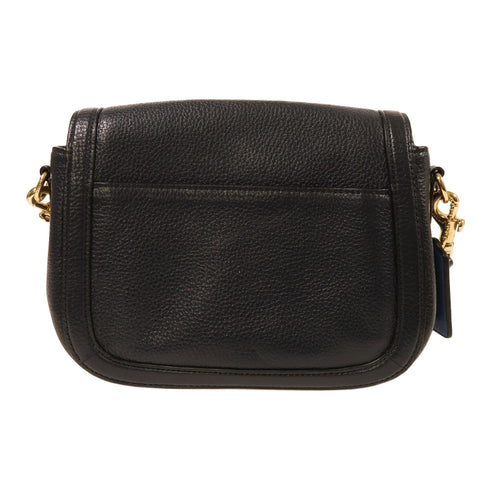 COACH GHW Carriage Crossbody Shoulder Bag C4058 Leather Midnight Blue