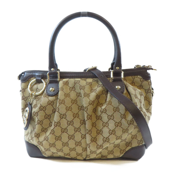 GUCCI GG GHW 2 Way Shoulder Bag 247902 Canvas Brown